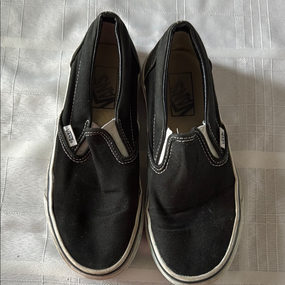 Vans Black Slip-On Sneakers Classic Skate Style